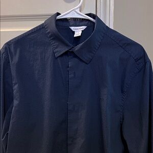 Calvin Klein Men's Dark Blue Dress Shirt